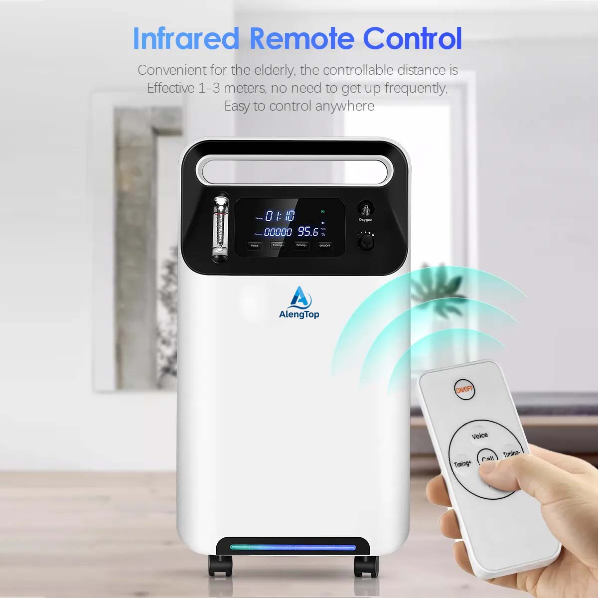 y 501w home oxygen concentrator feature infrared remote