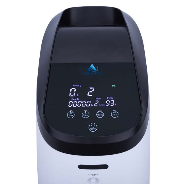 jy 206w portable oxygen concentrator detail display running