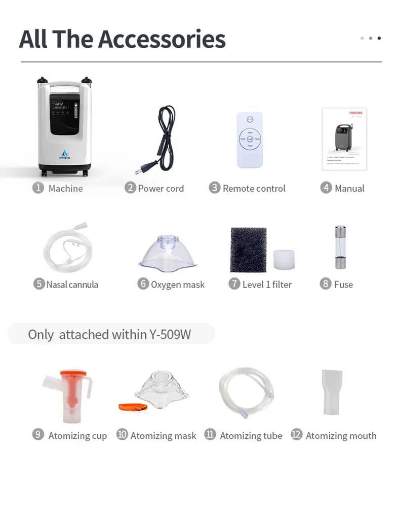 y x01w home oxygen concentrator accessories package